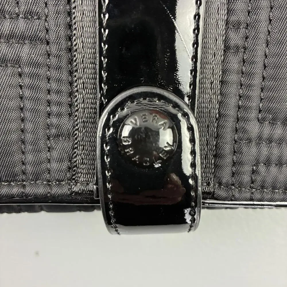 Vera Bradley Black Quilted Women's Wallet with Patent Leather Strap - Picture 6 of 8